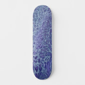 Abstracte blauw- en violetzout persoonlijk skateboard (Voorkant)