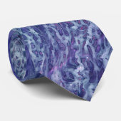 Abstracte blauw- en violetzout stropdas (Opgerold)