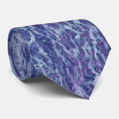 Abstracte blauw- en violetzout stropdas (Opgerold)