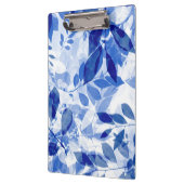 Abstracte blauw en witte bladeren klembord (Links)