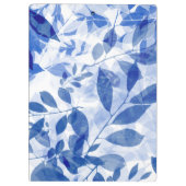 Abstracte blauw en witte bladeren klembord (Achterkant)
