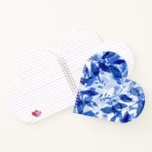 Abstracte blauw en witte bladeren notitieboek (Binnen)