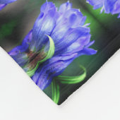 Abstracte blauw Gentian Flower Fleece Deken (Hoek)