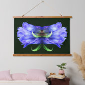 Abstracte blauw Gentian Flower Hangend Wandkleed (Slaapkamer)