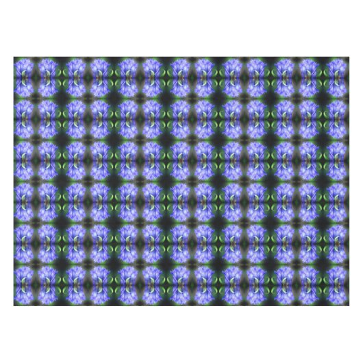 Abstracte blauw Gentian Flower Tafelkleed (Voorkant (Horizontaal))