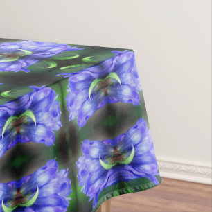 Abstracte blauw Gentian Flower Tafelkleed