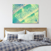 Abstracte blauw-groene Paarse schilderingen van he Canvas Afdruk (Insitu (Slaapkamer))