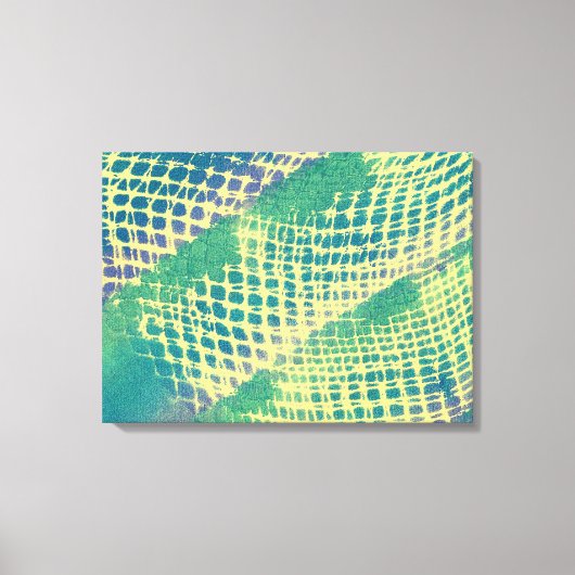 Abstracte blauw-groene Paarse schilderingen van he Canvas Afdruk (Voorkant)