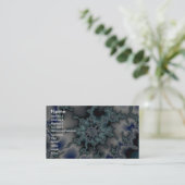Abstracte blauw-groene starburst visitekaartje (Staand voorkant)