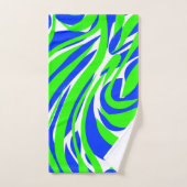 Abstracte blauw-groene werveling bad handdoek (Handdoek)