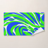 Abstracte blauw-groene werveling bad handdoek (Handdoek)