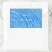 abstracte blauw metallic textuur rechthoekige sticker (Tas)
