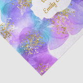 Abstracte blauw Paarse-alcoholinkt op maat Tissuepapier (Detail)