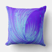 Abstracte blauw Paarse betoverde tuin Kussen (Voorkant)