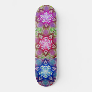 ABSTRACTE BLAUW PINK PAARSE STARS PERSOONLIJK SKATEBOARD