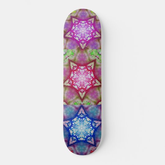 ABSTRACTE BLAUW PINK PAARSE STARS PERSOONLIJK SKATEBOARD (Voorkant)