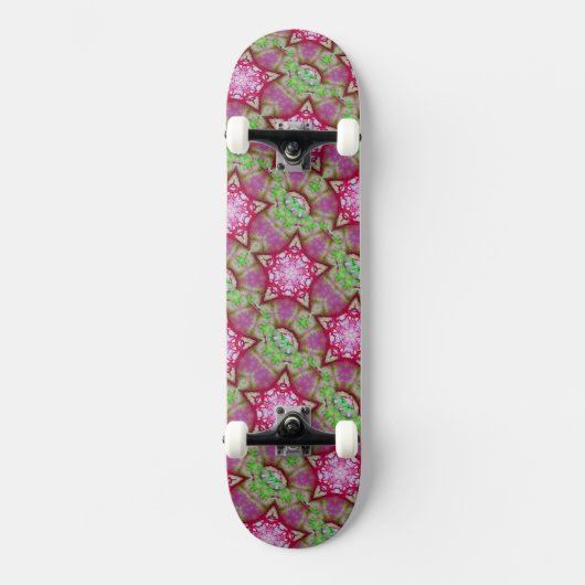 ABSTRACTE BLAUW PINK PAARSE STARS SKATEBOARD (Voorkant)