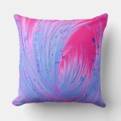Abstracte blauw roze betoverde tuin kussen (Voorkant)