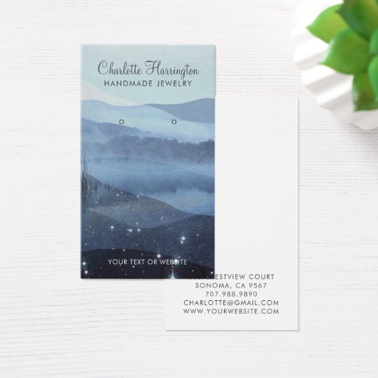 Abstracte blauw sieraden visitekaartje (Bureau)