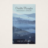 Abstracte blauw sieraden visitekaartje (Voorkant)