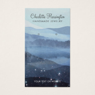 Abstracte blauw sieraden visitekaartje