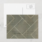 Abstracte blauwdruk met geometrische vormen briefkaart (Voorkant / Achterkant)