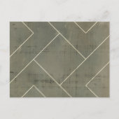 Abstracte blauwdruk met geometrische vormen briefkaart (Voorkant)