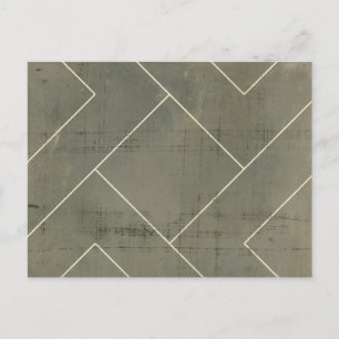 Abstracte blauwdruk met geometrische vormen briefkaart