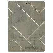 Abstracte blauwdruk met geometrische vormen klembord (Achterkant)