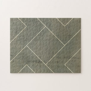 Abstracte blauwdruk met geometrische vormen legpuzzel