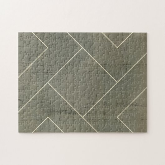 Abstracte blauwdruk met geometrische vormen legpuzzel (Horizontaal)