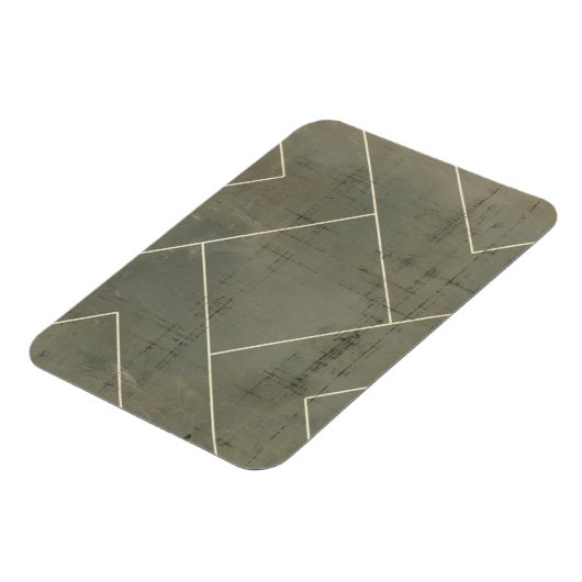 Abstracte blauwdruk met geometrische vormen magneet (Linkerzijde)