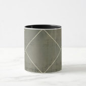 Abstracte blauwdruk met geometrische vormen mok (Midden)