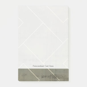 Abstracte blauwdruk met geometrische vormen post-it® notes