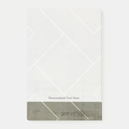 Abstracte blauwdruk met geometrische vormen post-it® notes (Voorkant)