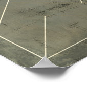 Abstracte blauwdruk met geometrische vormen poster (Hoek)