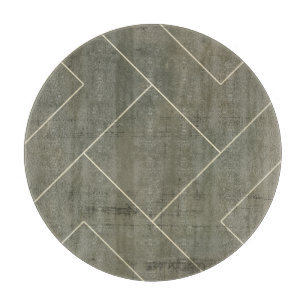 Abstracte blauwdruk met geometrische vormen snijplank