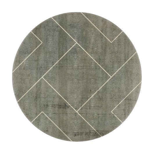 Abstracte blauwdruk met geometrische vormen snijplank (Voorkant)