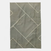 Abstracte blauwdruk met geometrische vormen theedoek (Verticaal)