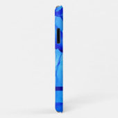 Abstracte blauwe, aangepaste, unieke kunstcirkels Case-Mate iPhone case (Achterkant/rechts)