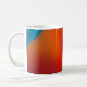 Abstracte blauwe achtergrond met kleurrijk blauw l koffiemok