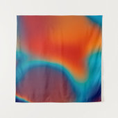 Abstracte blauwe achtergrond met kleurrijk blauw l wandkleed (Voorkant (horizontaal))