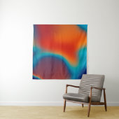 Abstracte blauwe achtergrond met kleurrijk blauw l wandkleed (In Situ (horizontaal))