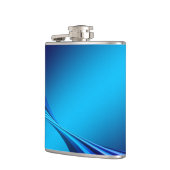 Abstracte blauwe achtergrondbanner heupfles (Links)