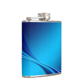 Abstracte blauwe achtergrondbanner heupfles (Rechts)