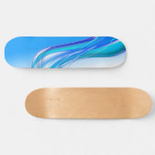 Abstracte blauwe achtergrondbanner persoonlijk skateboard (Horizontaal)