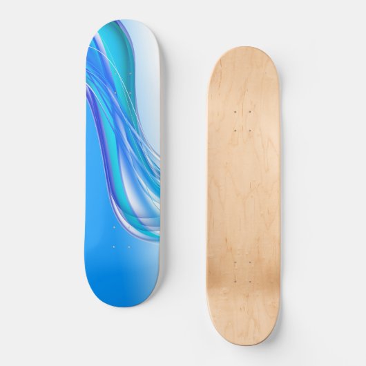 Abstracte blauwe achtergrondbanner persoonlijk skateboard (Voorkant)