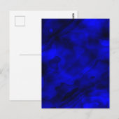 Abstracte Blauwe Aquarel Verf Briefkaart (Voorkant / Achterkant)