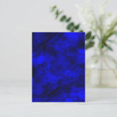 Abstracte Blauwe Aquarel Verf Feestdagenkaart (Staand voorkant)