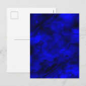 Abstracte Blauwe Aquarel Verf Feestdagenkaart (Voorkant / Achterkant)